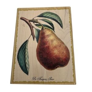 Rubber Stampede Pear With Leaves Cynthia Hart De Tongres Pear Wood Stamp